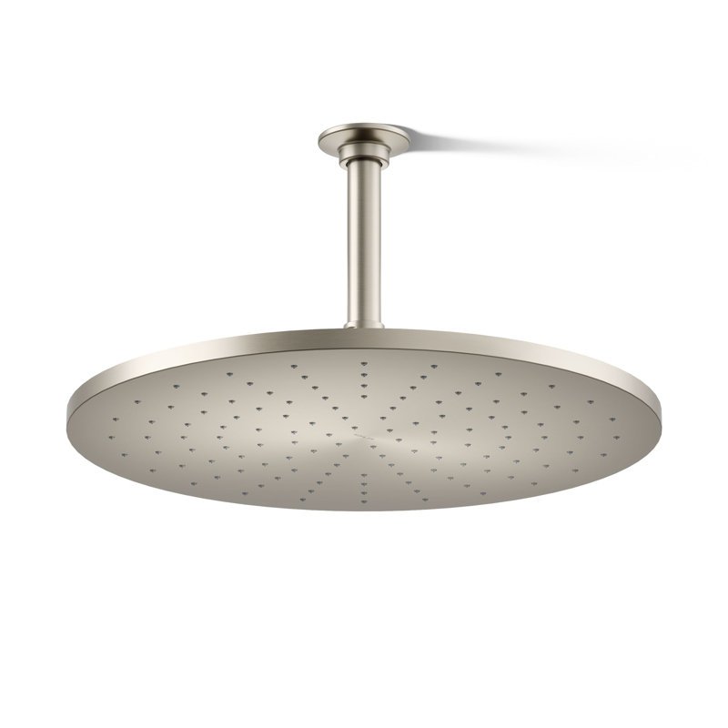 Tête de douche contemporaine 14 po avec jet à induction d'air Katalyst, 2,5 gallons par minute, Nickel brossé éclatant