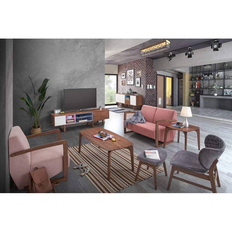 Modern 48" Coffee Table, Brown