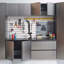 Armoire de garage murale en bois gris Nova