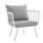 Riverside 4 Piece Outdoor Patio Aluminum Sectional Set with Armchair and Table-1859163995
