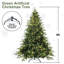 Arbre de Noël artificiel pré-éclairé 6,5 pi avec 450 lumières incandescentes chaudes, 2225 pointes, pin articulé en PE + PVC avec branches à mémoire de forme partielle, support en métal pliable pour la décoration des Fêtes-470068146