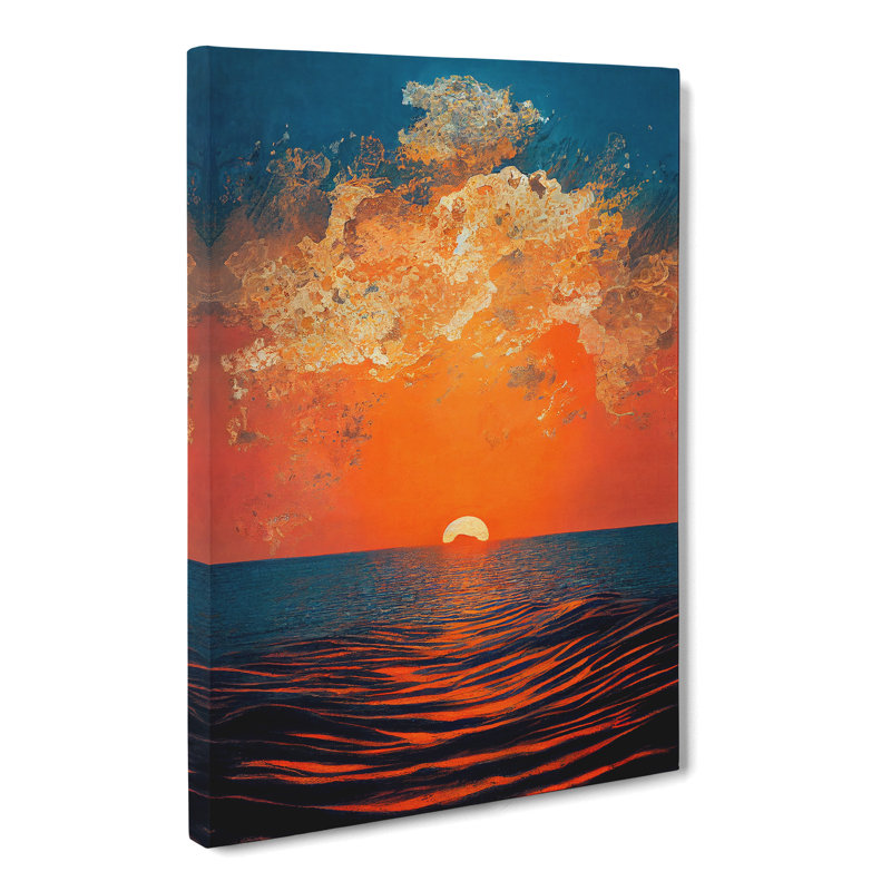Altamirano Japanese Sunset - Wrapped Canvas, 76cm H x 50cm W x 3cm D