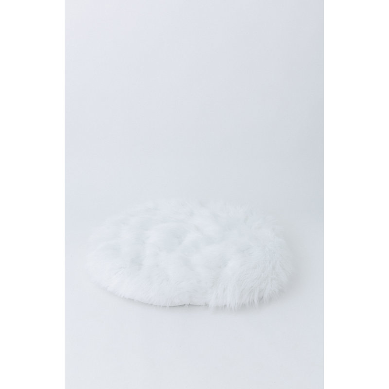 Matelas à poil long blanc The Circle, 30 po x 30 po