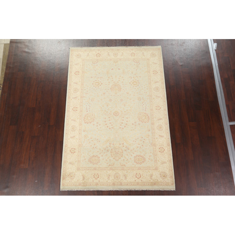 Peshawar Chobi One-of-a-Kind 5'6" X 8'2" New Age Wool Area Rug in Grey