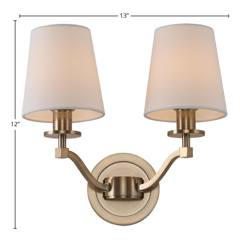 Applique murale Curco 2 LT or brossé champagne Kalco