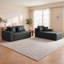 Canapés modulaires à compression, méridienne droite noire, canapé moderne pour la maison