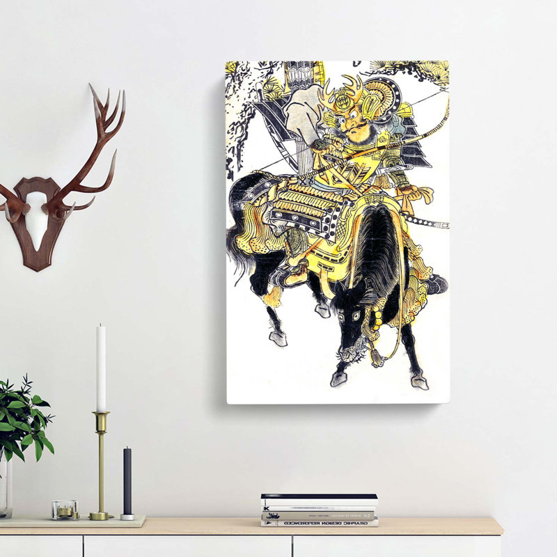 Mounted Warrior by Okumura Masanobu - Wrapped Canvas, 76cm H x 50cm W x 3cm D