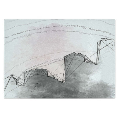 Tempered Glass Sketching the Architecture Vol.19 Chopping Board