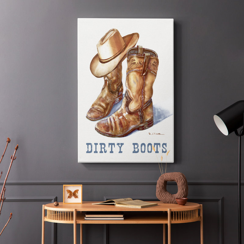 Bottes sales - Cavas enveloppés de galerie, H 18 po x l 12 po
