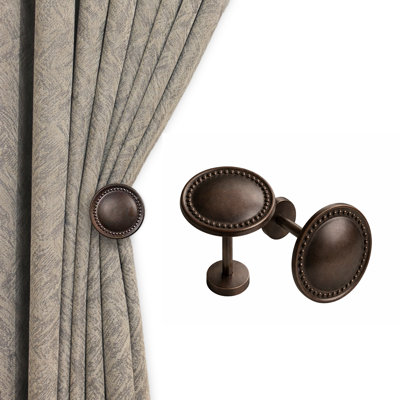 Iron 4 in. Overall Width Curtain Holdback