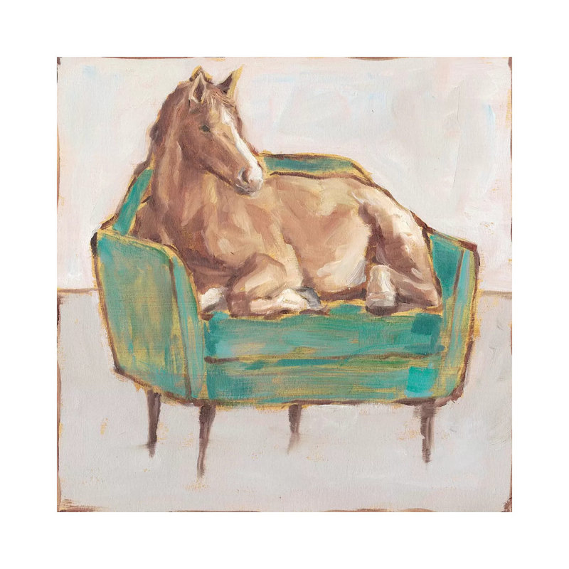 Créature confort II par Ethan Harper - reproduction d'art, Toile tendue, Pas de tapis, H 12 po x l 12 po x P 1,5 po