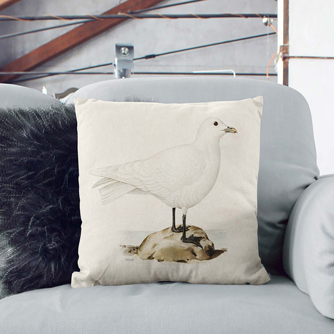 Ivory Gull by Von Wright Cushion with Filling
