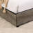 Antique Gray Bed Frame With Led Lights & Storage - 16 Colors. Easy Assembly Full Size Headboard Charging Station, ,