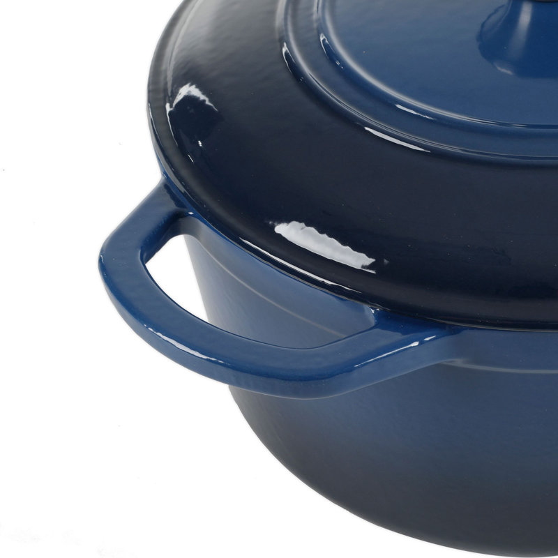 Cocotte en fonte émaillée avec couvercle, 6 pintes, Rouge