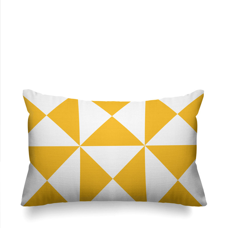 Coussin décoratif intérieur / extérieur Farrell, Jaune