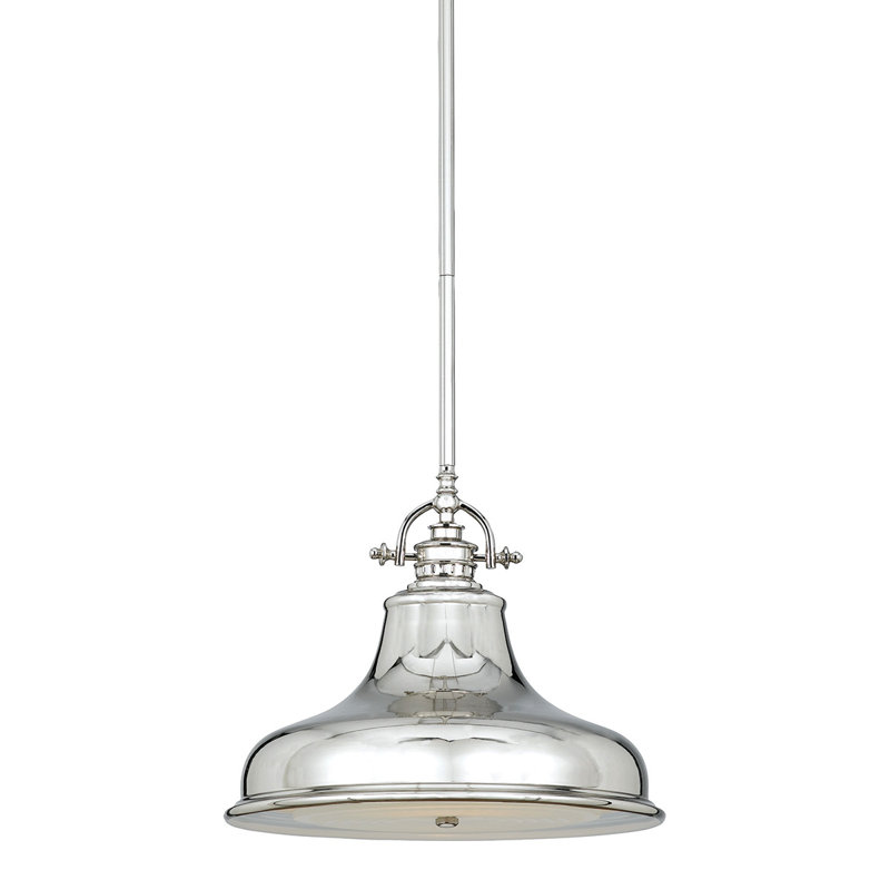 Bravo 1 - Light Single Pendant, Imperial Silver, 29.2cm H x 34.3cm W x 34.3cm D