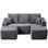 Compression U-Shape Right Sectional Couch (Gray)