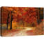 «Autumn Fall Vibrant Orange Forest Trees Nature Landscape», grande impression sur toile encadrée-99141925-99141928