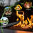 28In Outdoor Propane Fire Pit Table, 50000 Gas Fireplace With Lid, Lava Stone, Approved For Backyard Balcony Courtyard Patio Garden