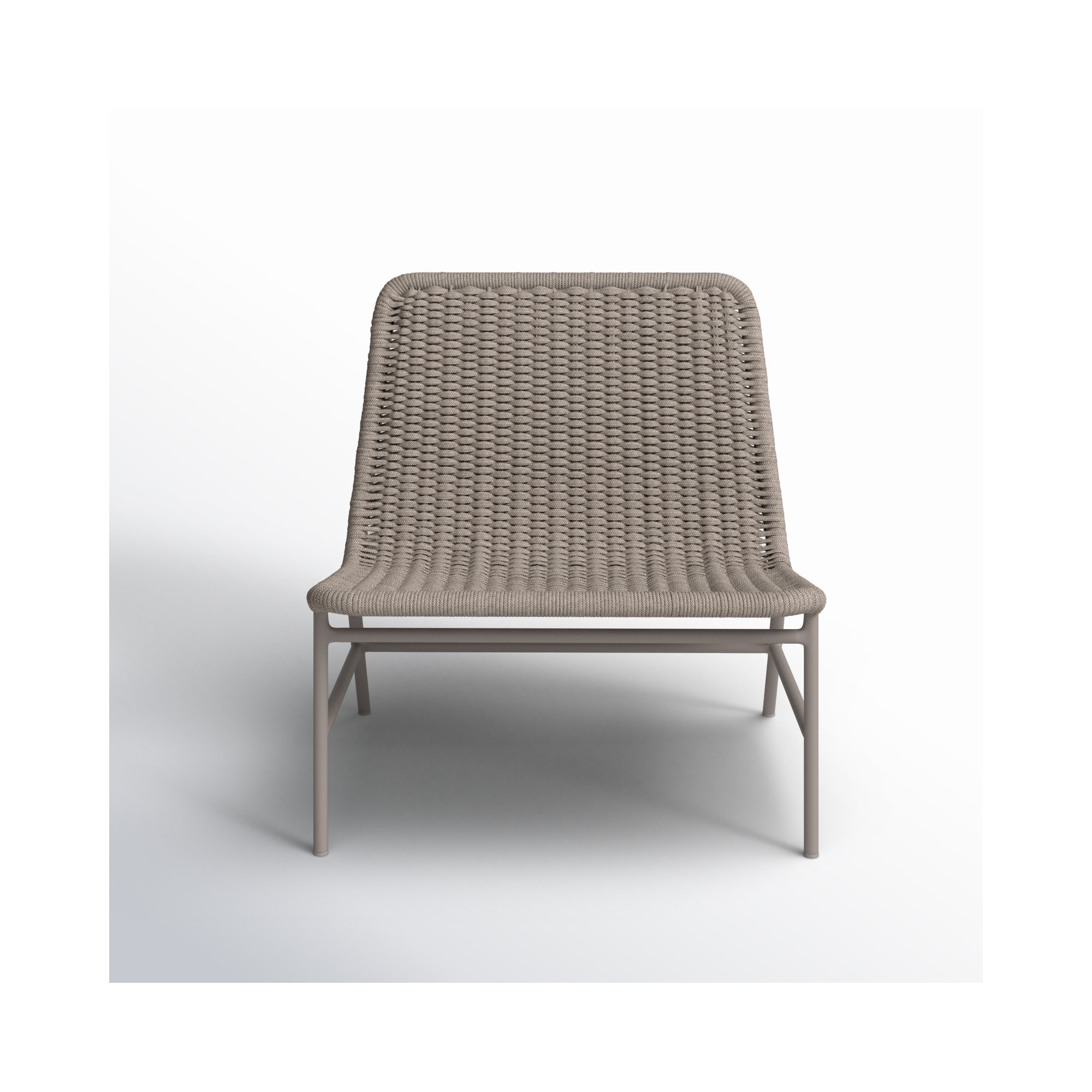 Brio Outdoor Armless Lounge Chair, Gray