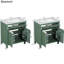 60" Bathroom Cabinet In Gray With Double Ceramic Sinks, Soft Close Doors And U-Shaped Shelf - Practical Design Sink Vanity Modern Gray, Adjustable Shelf, Flip Drawer Fixture-85068540-85068531