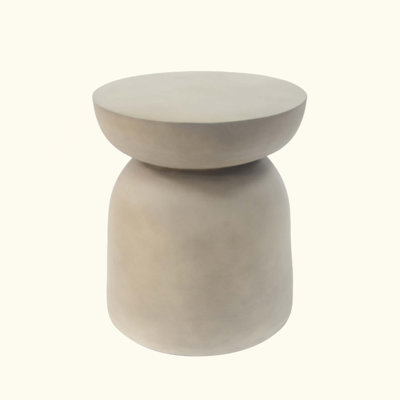 Outdoor Round Top MGO Drum Side/End Table , Living Room Accent Table