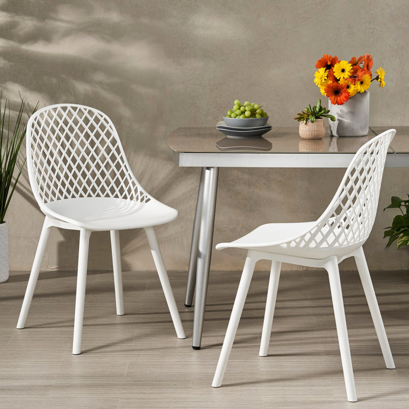 Mobilier d'extérieur blanc en polypropylène - Stable``