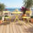 3 Piece Outdoor Folding Bistro Set, Metal Frame Patio Table and Chairs, Foldable Balcony Furniture-1581978955