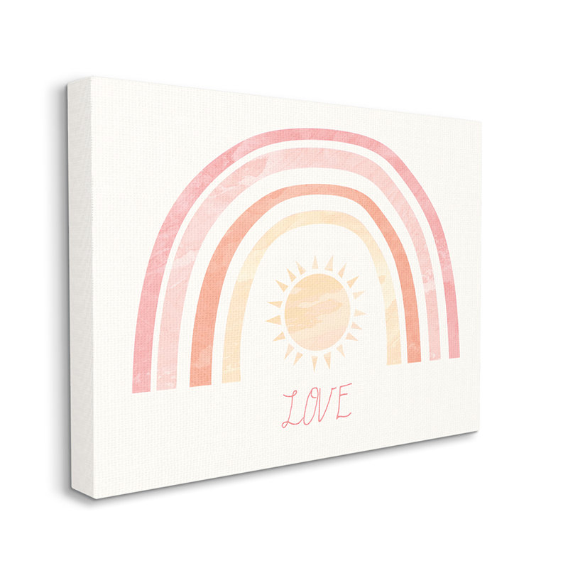 Arc 571-en-ciel avec amour rouge-jaune par Daphné Polselli-impression, H 24 po x l 30 po x 1,5 po