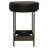 Helen Counter Height Stool In Modern Antique Black Authentic Leather