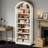 Arched Bookcase,Spacious Display Shelving Unit,Tall Bookshelf-122821564