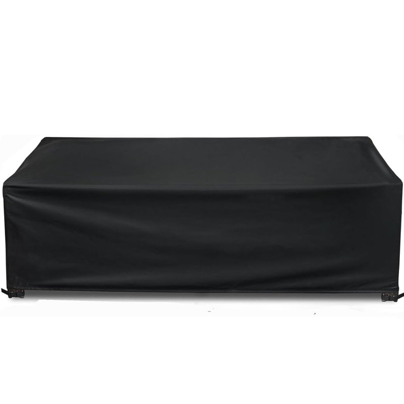Housses pour meubles d'extérieur imperméables, H 28 po x l 126 po x P 64 po, Noir