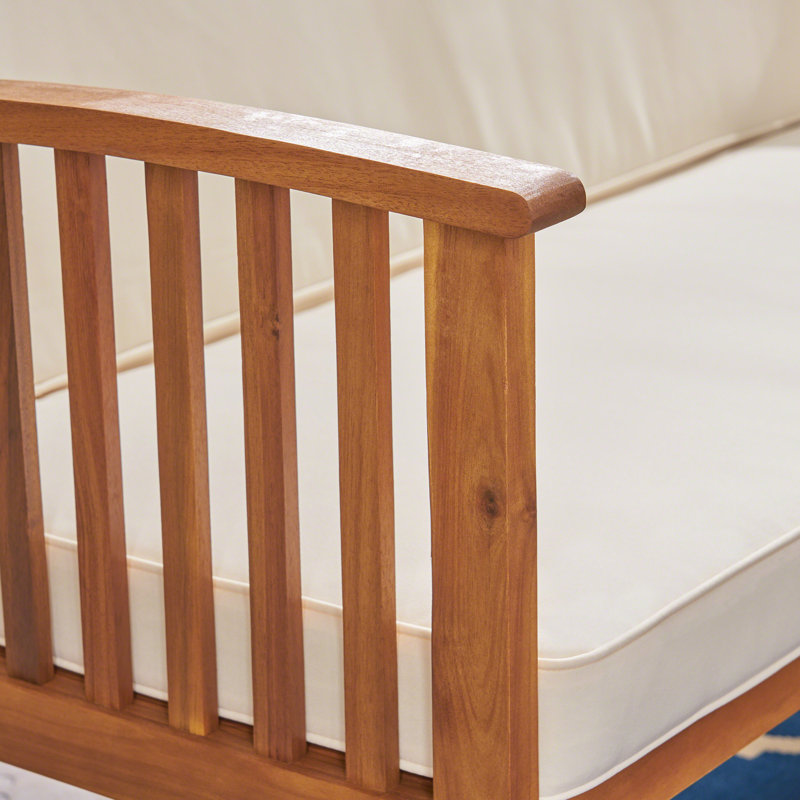 Causeuse d'extérieur avec coussins de 53,2 po de largeur Nobhill, Patine brune, Beige
