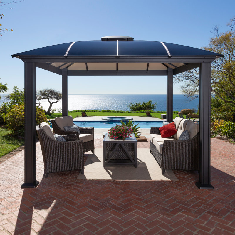 Pavillon de jardin en aluminium Cambridge, 14 pi. L 12 pi. D