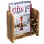 Brass Wire Wood Magazine Rack