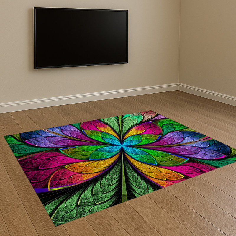 Floral Area Rug, Runner 70 x 140 cm