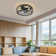 20" Reversible Caged Ceiling Fan With Light Kit and Remote Control