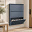 Armoire à chaussures murale en métal avec tiroirs rabattables Aksora-1052632192