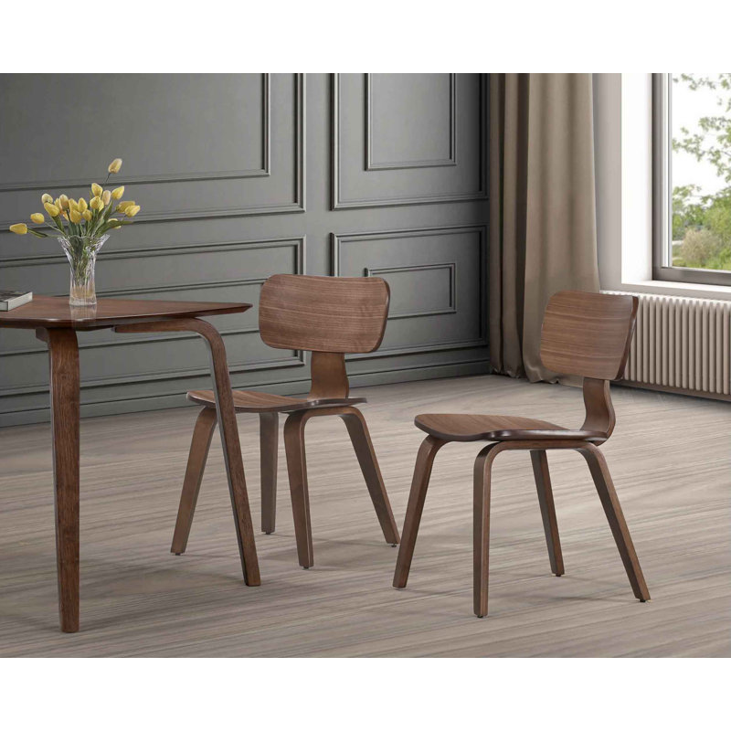 Nova Solid Wood Dining Chair Side Chair (Set of 2), Walnut