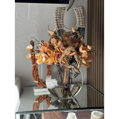10" Moon Vase With White Magnolias	