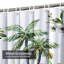 Rideau de douche avec 12 crochets Watercolor Palm Tree and Bird Jungle-388088500