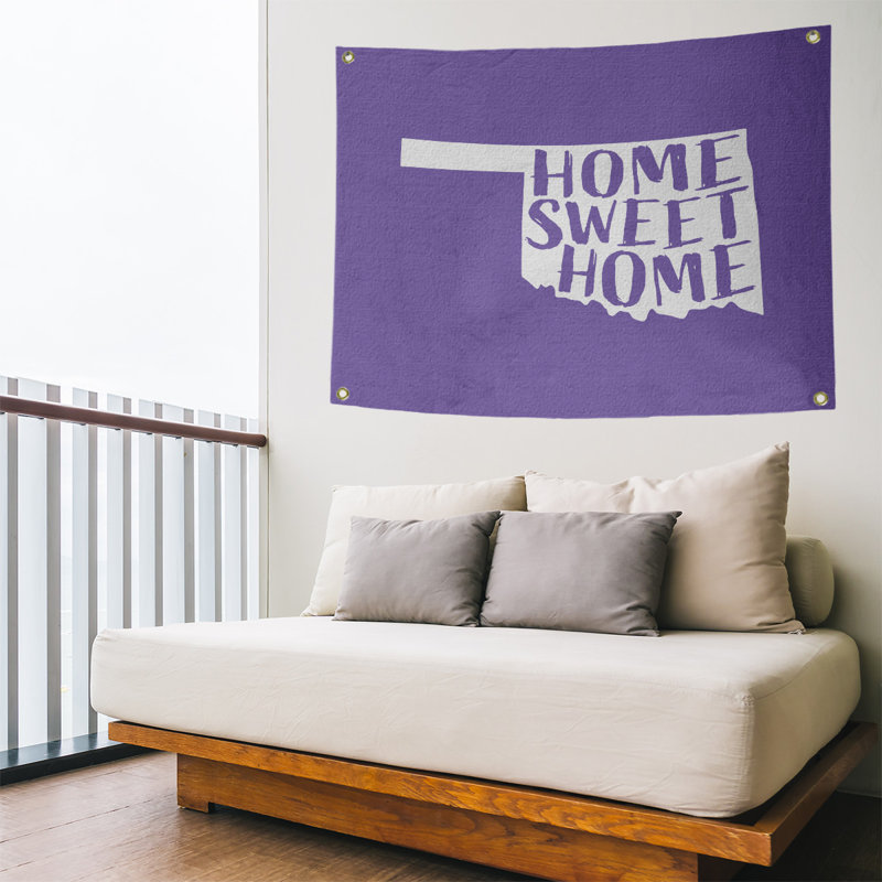 Tapisserie murale oklahoma doux pour la maison, H 59 po x l 80 po, Mauve