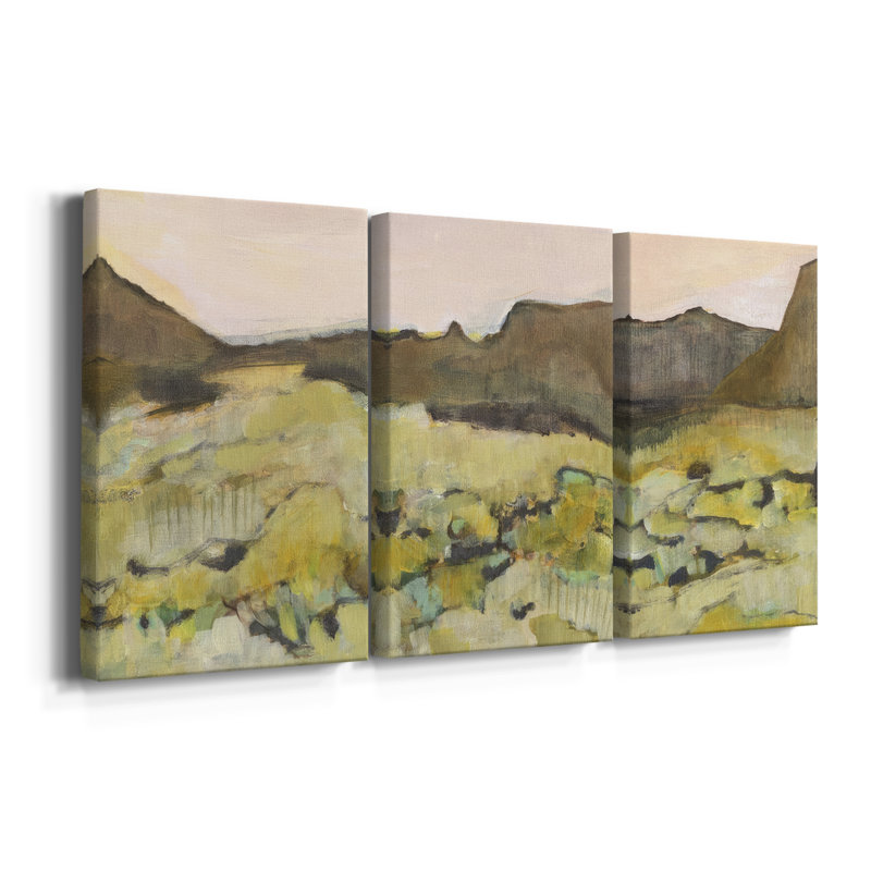 Desert Road Trip I - Toile tendue avec châssis sur mesure - 3 pièces