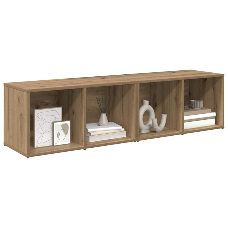 TV Cabinet Set 2 Pcs Engineered Wood, Artisan Oak