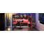 Lit mezzanine en bois avec bureau, support de rangement latéral, tablettes multiples et lumière RVB-133273198-133273199