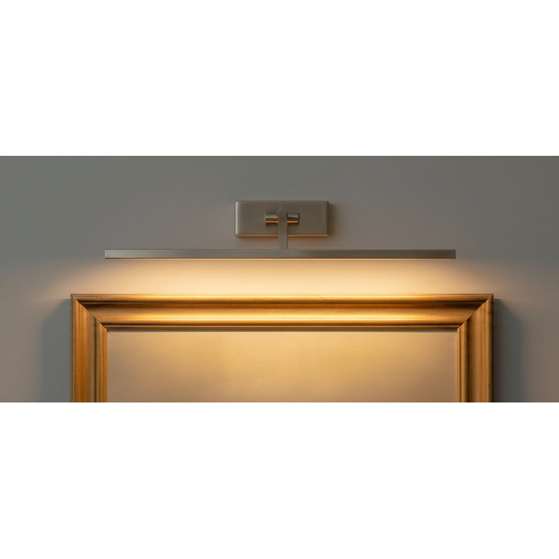 Hardwired LED Wall Mount Picture Light, Brushed Steel
