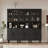 71'' H X 23.6'' W Kitchen Pantry With Bookcases, Glass Door Kitchen Storage Cabinet-1593203678