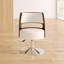 Fauteuil demi-tonneau pivotant en cuir Salon Vegan-356760944