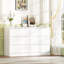 Ensemble de chambre à coucher 3 pièces Meserve - Ensemble de commode double 6 tiroirs l 47,2 po et table de chevet 2 tiroirs-132837255