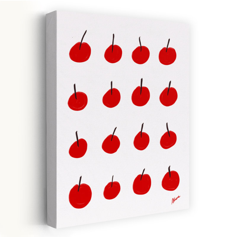 Art mural de cerises cerises, H 36 po x l 24 po